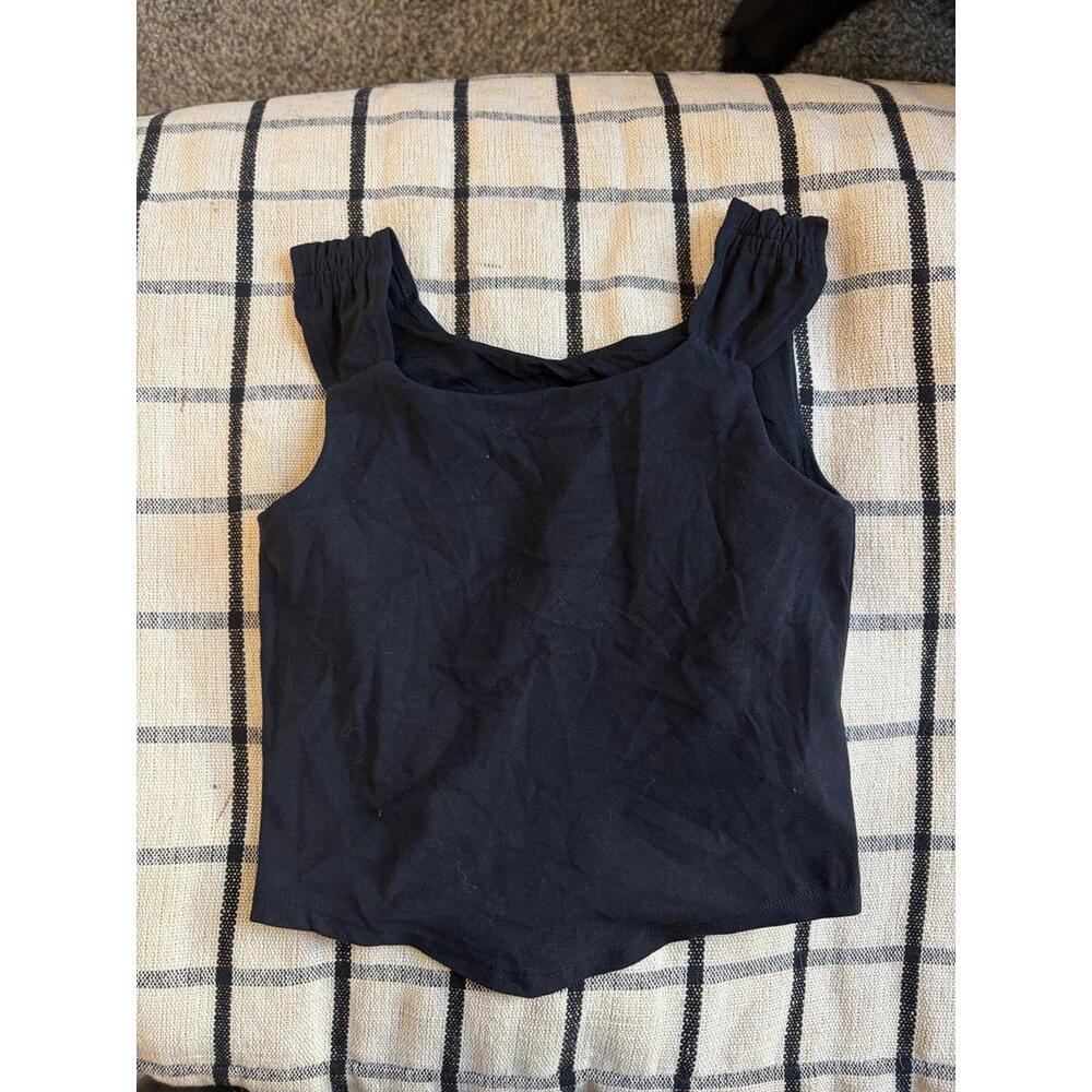 Athleta Girl black tank size S/7. Waist length